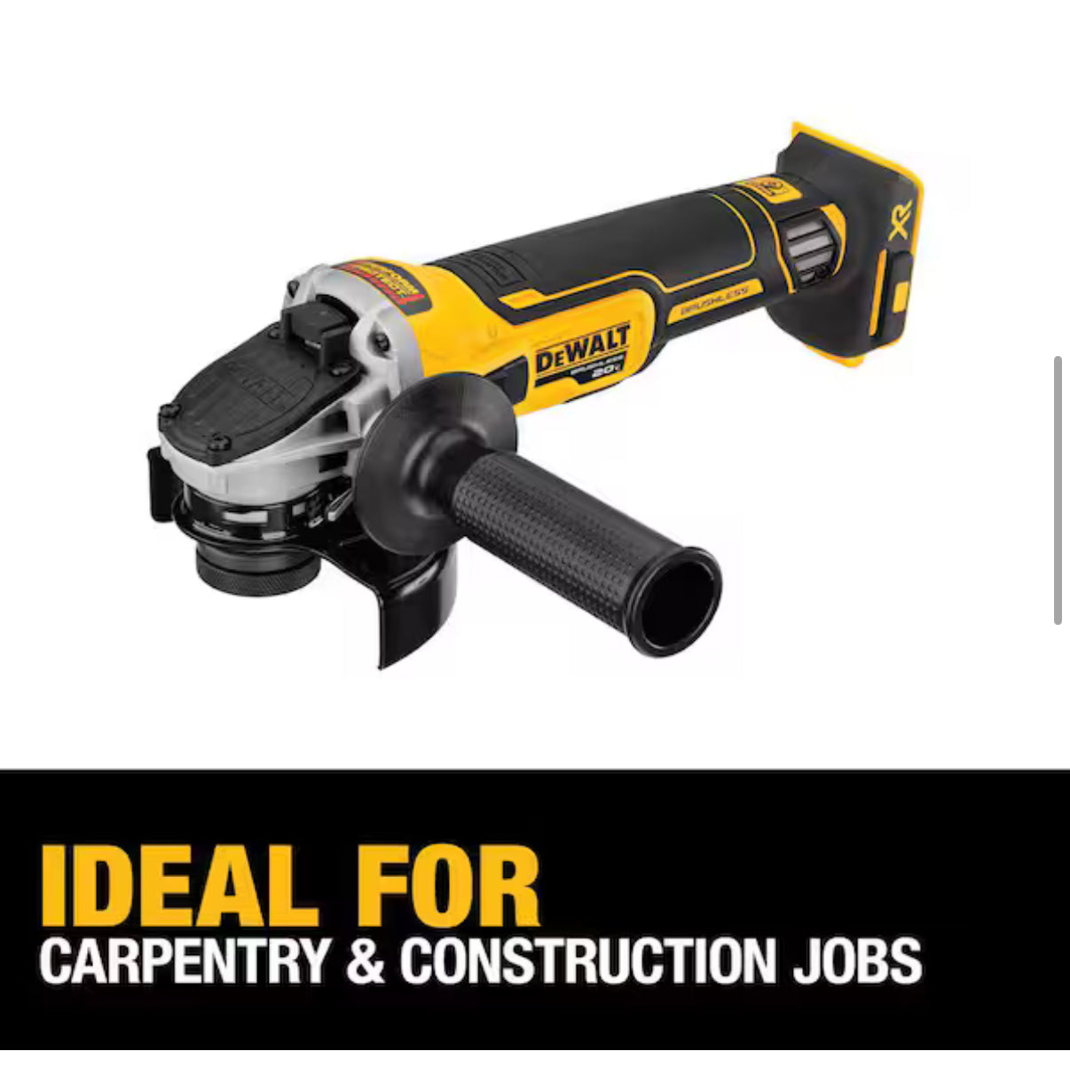 DEWALT 20V MAX XR Brushless 4-1/2” Angle Grinder – Solo herramienta