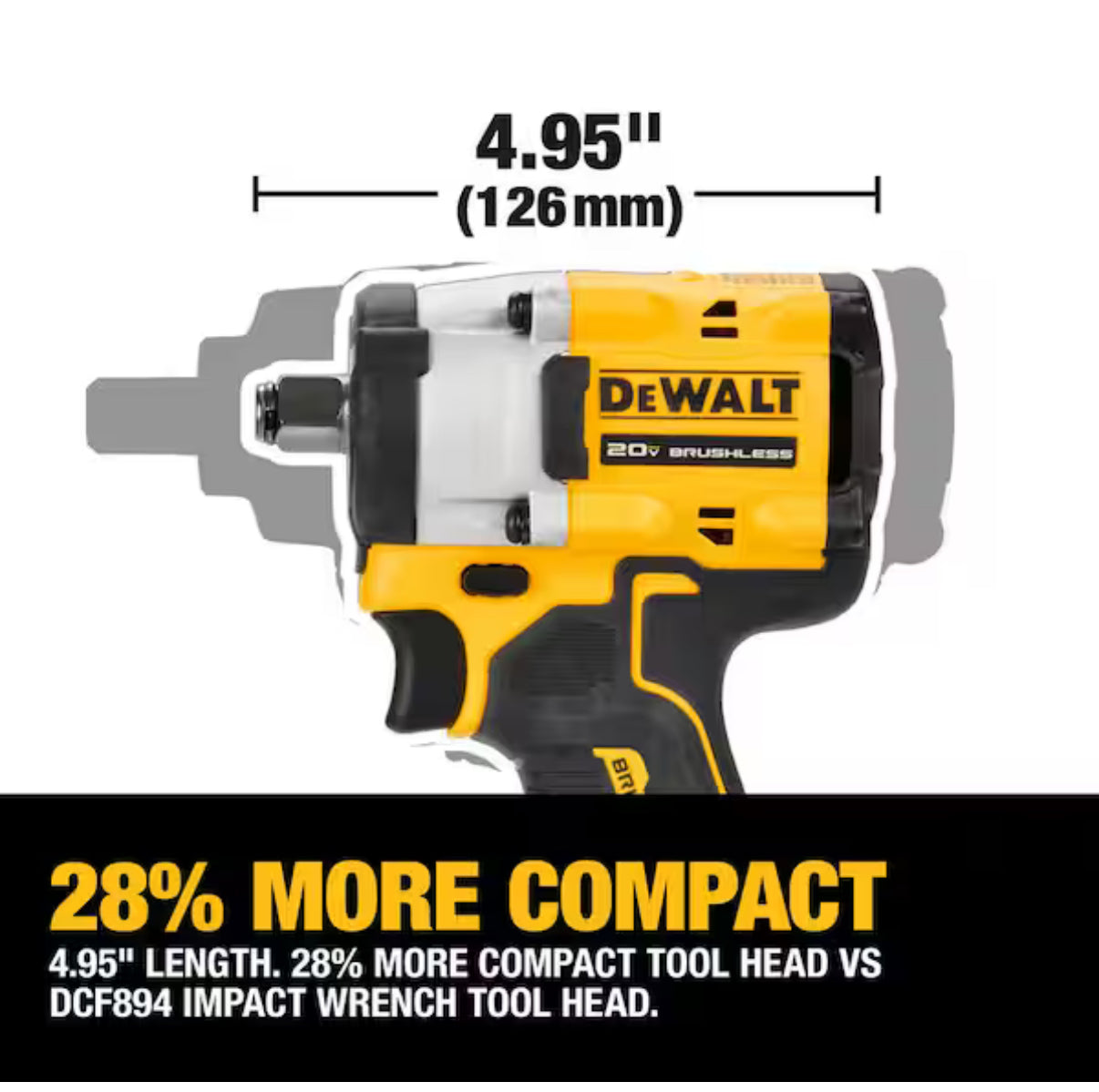 DEWALT ATOMIC 20V MAX 1/2” Impact Wrench – Solo herramienta