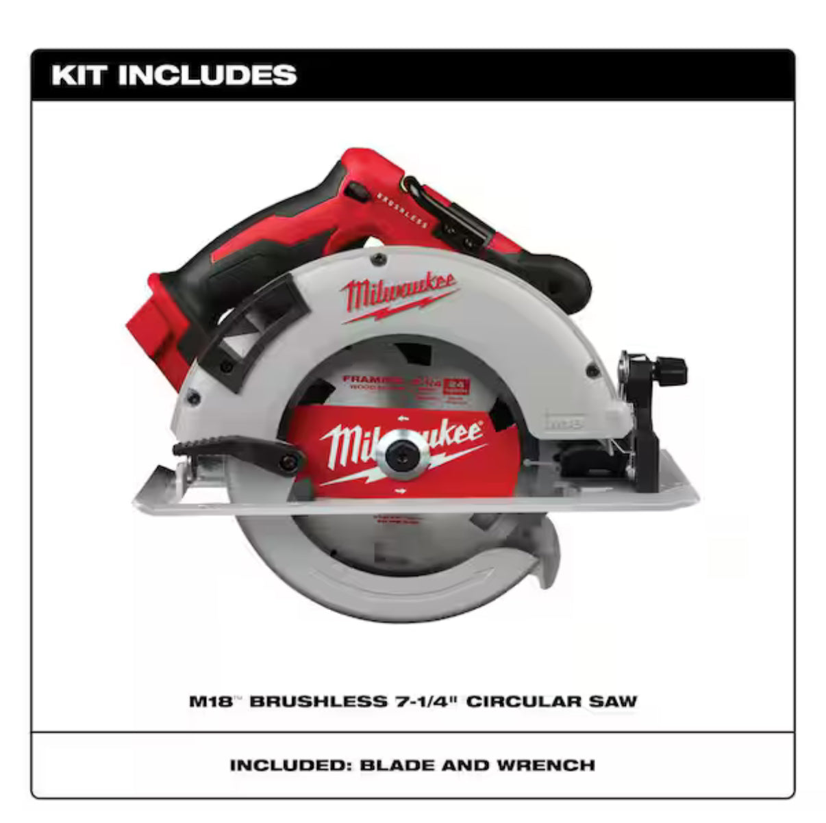 Sierra Circular Milwaukee M18 Brushless 7-1/4” – NUEVA