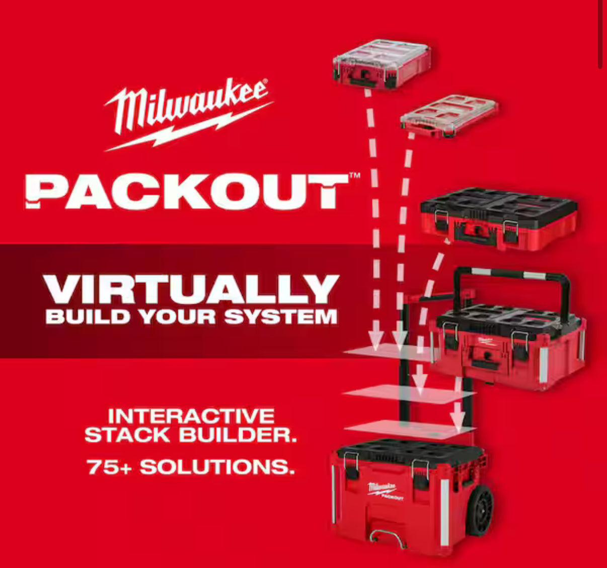 Caja Organizador Profundo PACKOUT Milwaukee – NUEVA