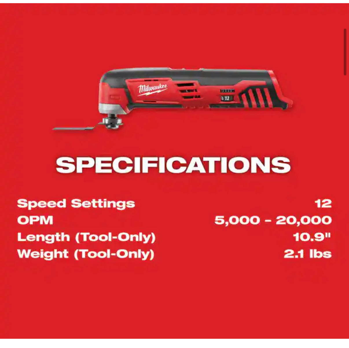 Multiherramienta Oscilante Milwaukee M12