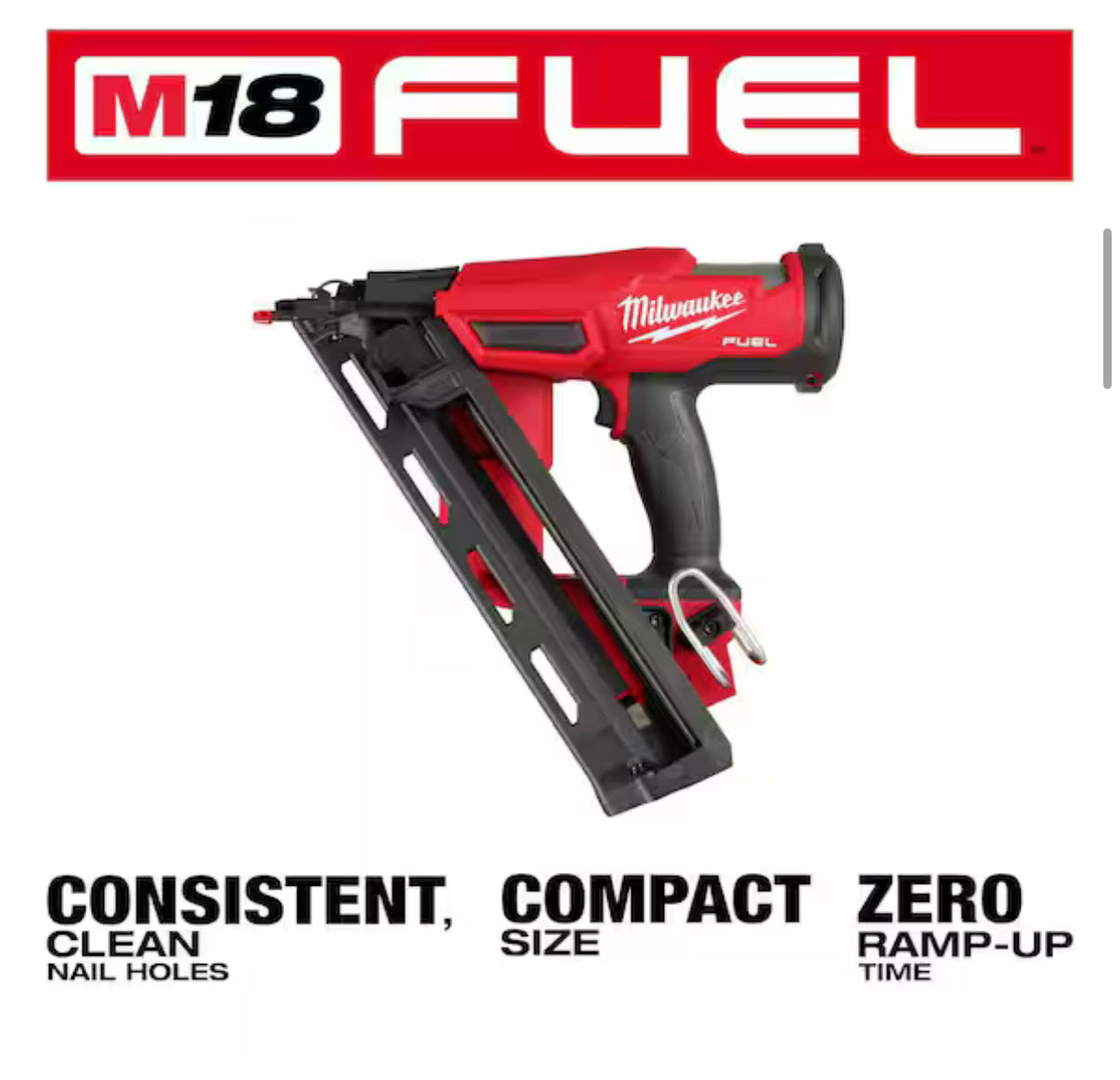 Clavadora Milwaukee M18 FUEL 15 Ga Potencia profesional sin compresor, ideal para acabados finos