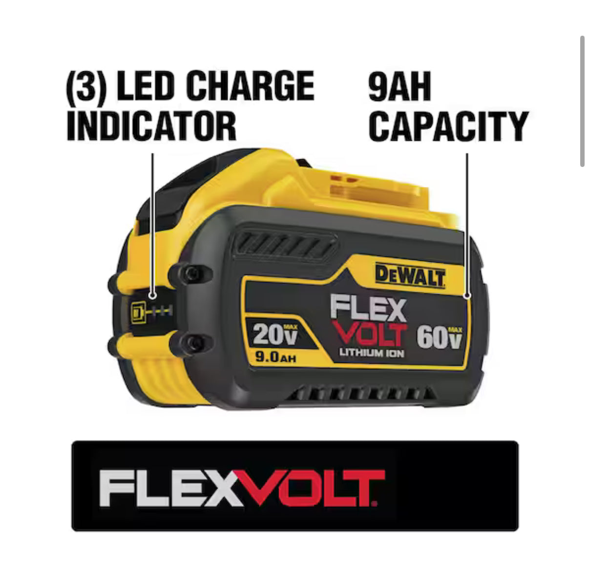 DEWALT 9Ah FLEXVOLT Battery (DCB609Y)