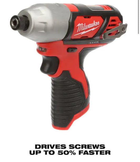 Milwaukee M12 1/4” Impact Driver – Solo herramienta