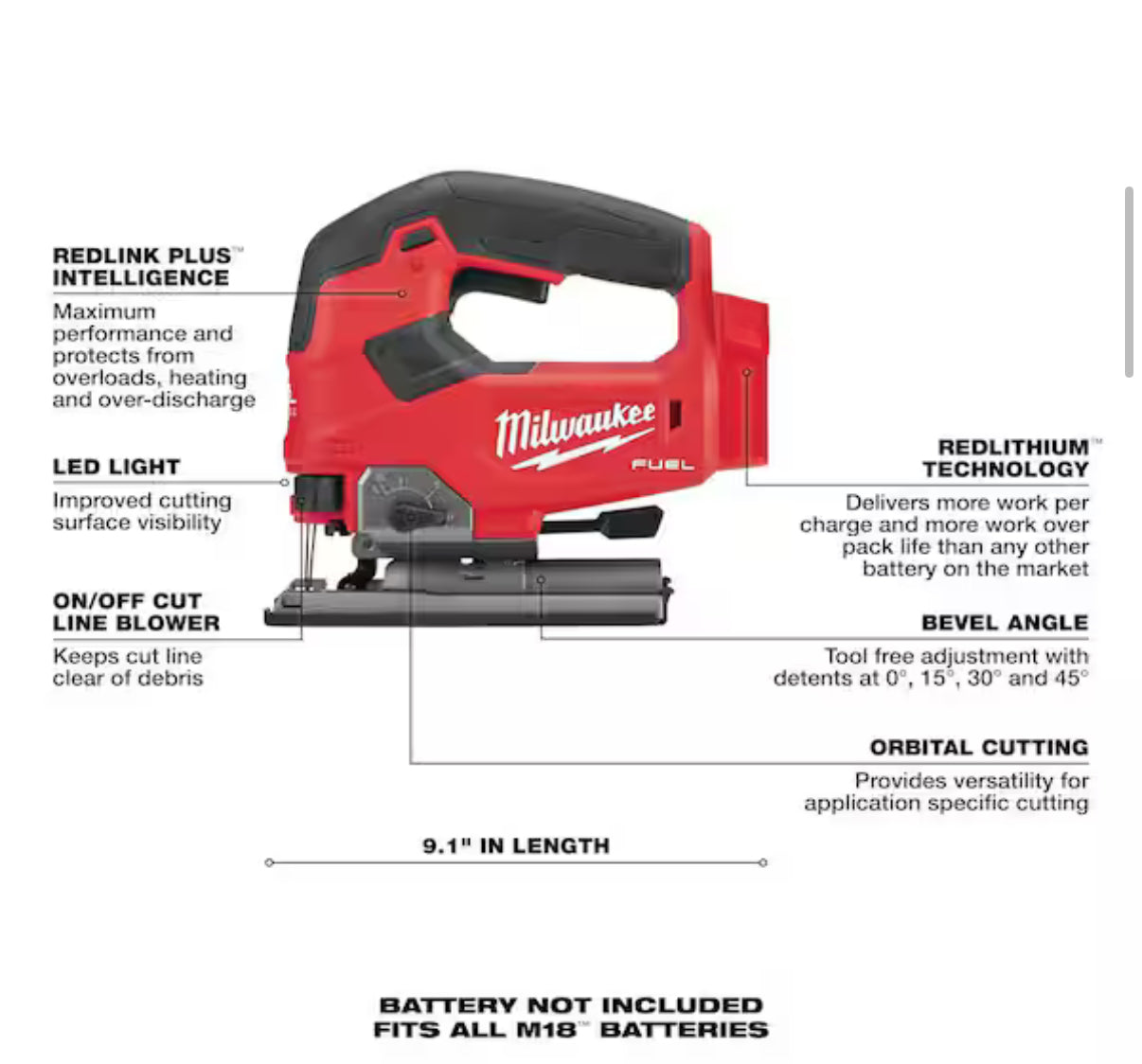 Milwaukee M18 FUEL D-Handle Jig Saw – Solo herramienta