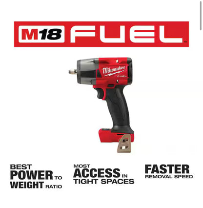 Milwaukee M18 FUEL 3/8” Mid-Torque Impact Wrench – Solo herramienta