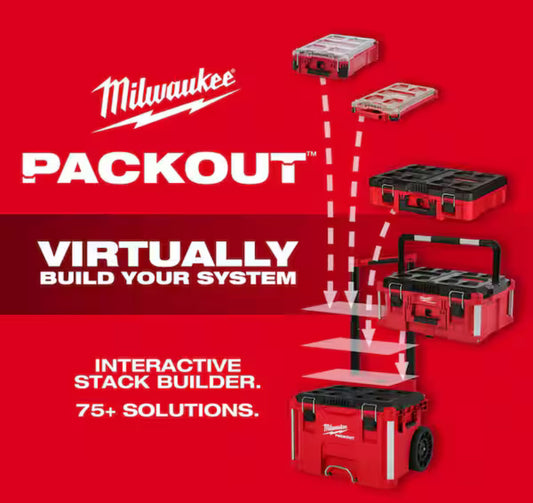 Caja Organizadora PACKOUT Milwaukee con 10 compartimentos – NUEVA