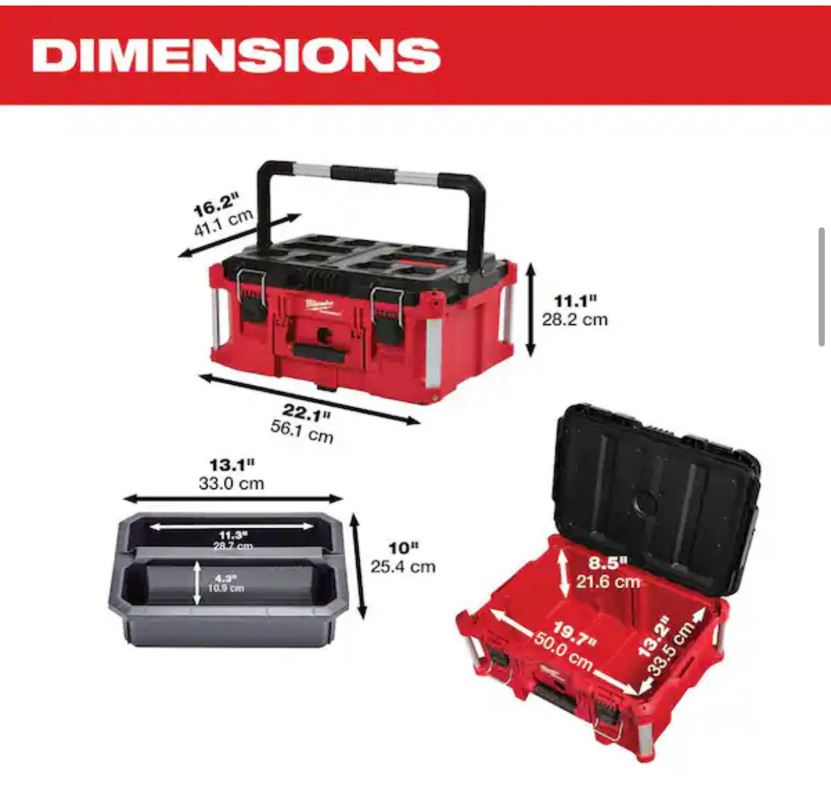 Caja Grande PACKOUT Milwaukee – NUEVA