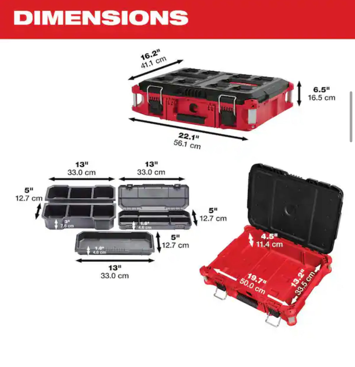 Caja Mediana PACKOUT Milwaukee – NUEVA