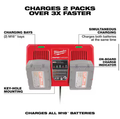 M18 Dual Bay Rapid Charger