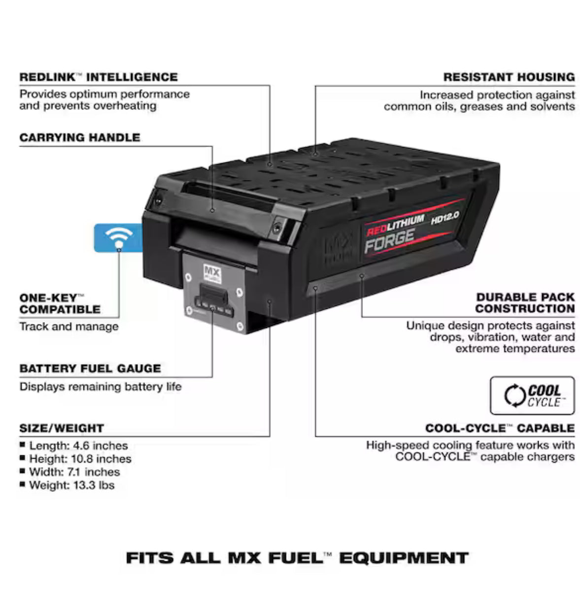 Batería MX FUEL FORGE HD12.0